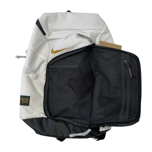 Nike Hoops Elite Backpack White Black Gold Polyester Sports Basketball Travel Laptop School Gym Backpack